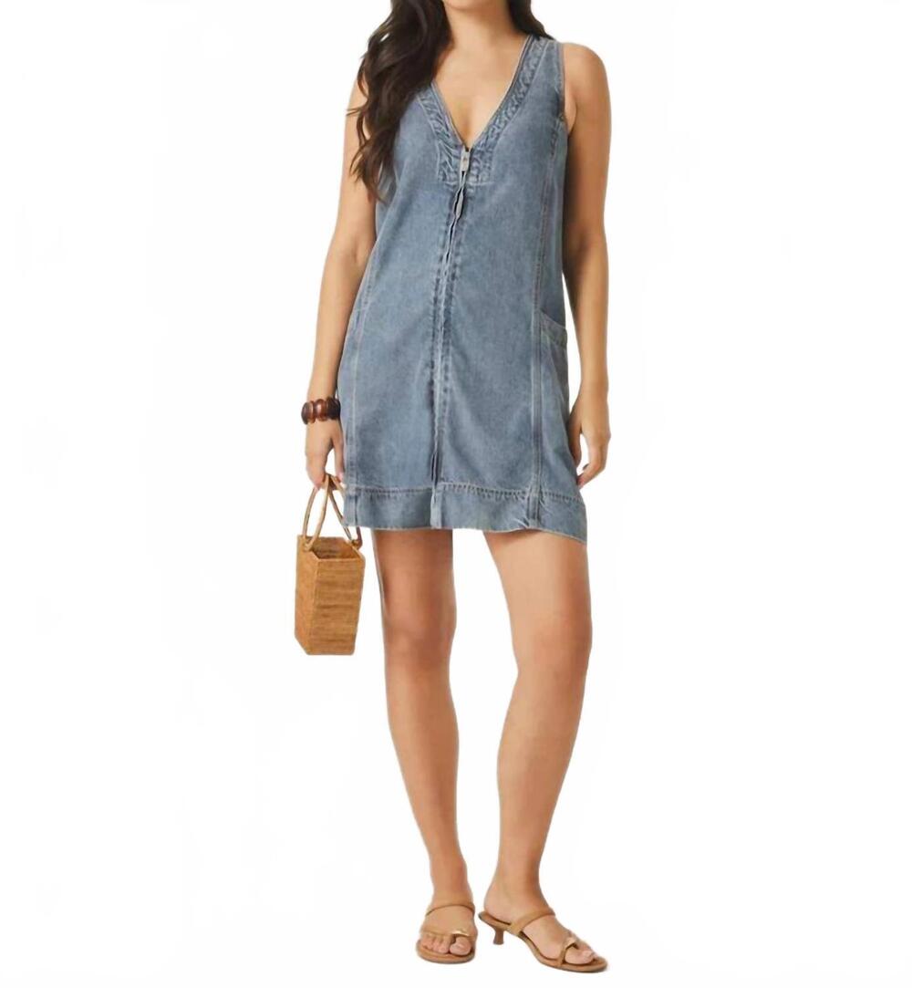 NEW SPLENDID lounge denim mini dress in indigo